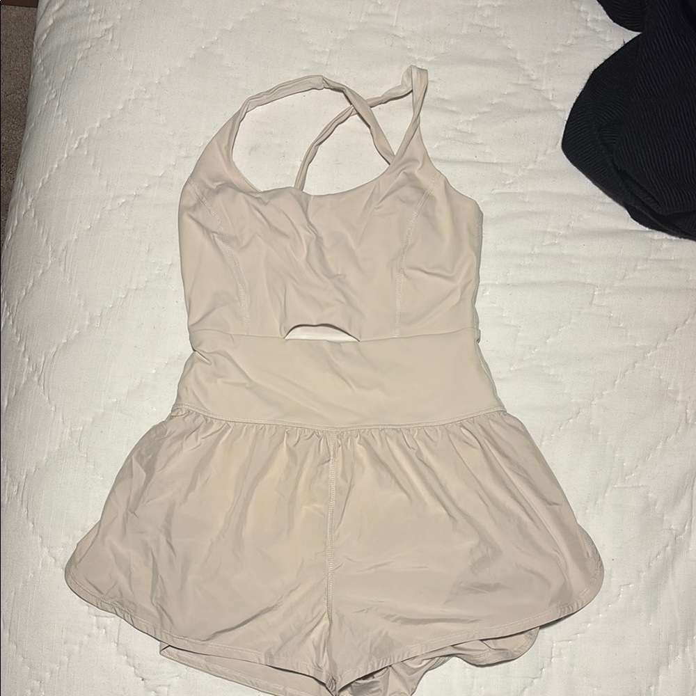 Free people Beige runsie Romper